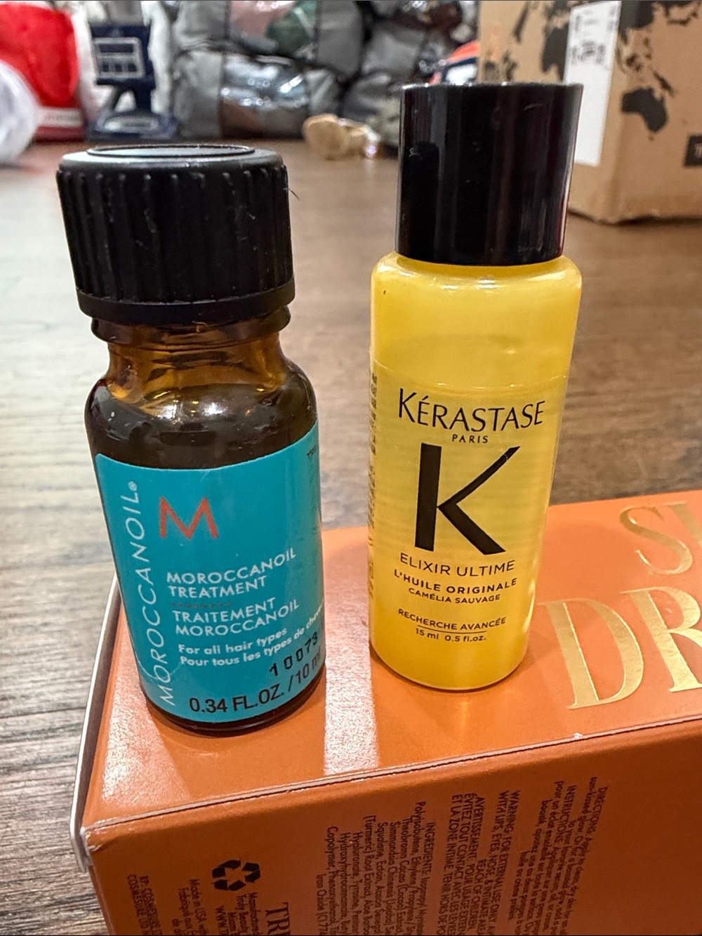 Moroccan Oil treatment & Kerastase elixir ultimate hair oil